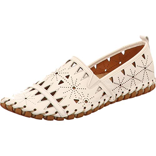 Gemini Damen Ballerina/Slipper Anilina weiß 31225-02-001 von Gemini