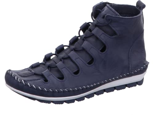 Gemini Damen Stiefelette Leder Reißverschluss 382175-01, Größe:37 EU, Farbe:Blau von Gemini