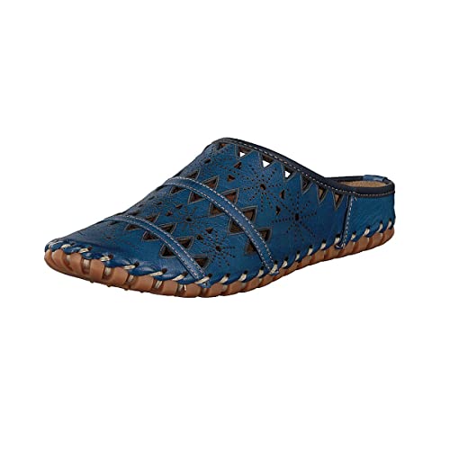 Gemini Damen Pantolette Sabot Slipper 031195-02 (Blau, Numeric_37) von Gemini