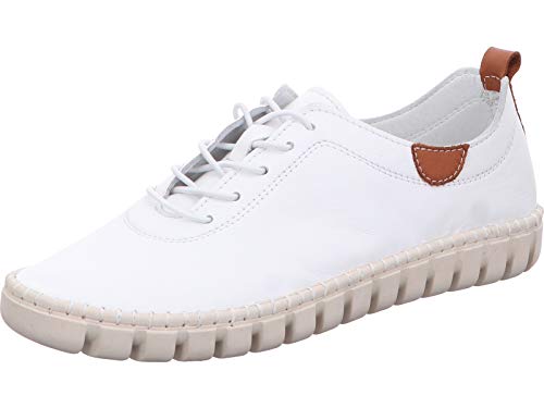 Gemini Damen Schnürschuhe Leder Halbschuhe 394050-02, Größe:41 EU, Farbe:Weiß von Gemini