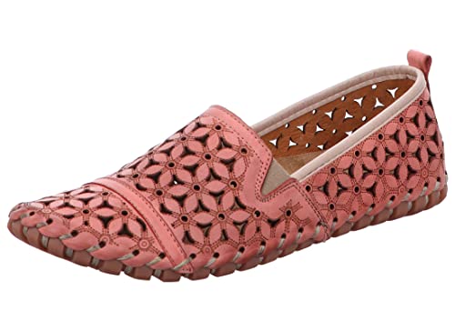 Gemini Damen Slipper Leder Mokassin floral Blumen Cutouts 031174-02, Größe:41 EU, Farbe:Rot Gemini Damen Slipper Leder Mokassin floral Blumen Cutouts 031174-02, Größe:41 EU, Farbe:Rot von Gemini