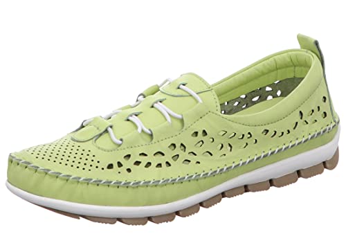 Gemini Damen Slipper Mokassin Schnürschuh sportlich Cutouts 340201-01, Größe:41 EU, Farbe:Grün Gemini Damen Slipper Mokassin Schnürschuh sportlich Cutouts 340201-01, Größe:41 EU, Farbe:Grün von Gemini