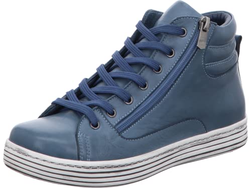 Gemini Damen Stiefelette sportlicher Boot Reißverschluss 342111-02, Größe:38 EU, Farbe:Blau von Gemini