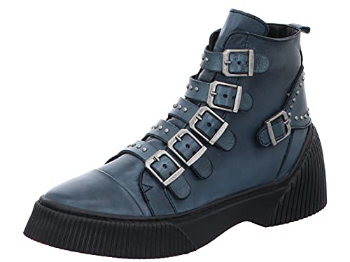 Gemini Damen Stiefeletten Stiefel Schnallen 033105-02, Größe:38 EU, Farbe:Blau von Gemini