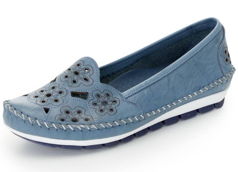 Gemini, leichte Damen-Slipper, Weite G, mit herausnehmbarem Fußbett, Jeansblau, Größe 36 von Gemini