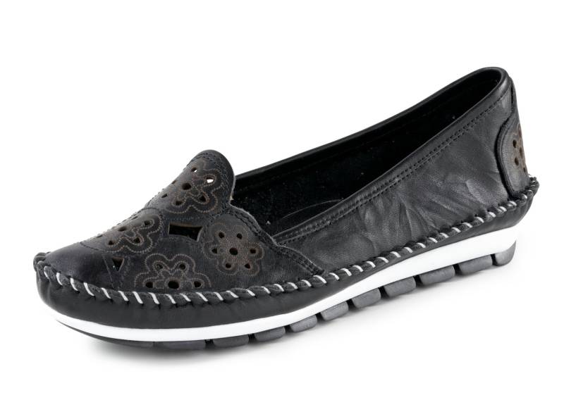 Gemini, leichte Damen-Slipper, Weite G, mit herausnehmbarem Fußbett, Schwarz, Größe 38 von Gemini