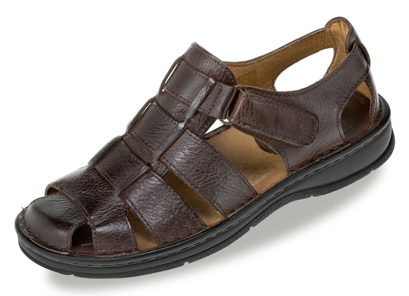 Gemini, klassische Herren-Sandalen, mit Klettverschluss, Kastanie, Größe 43 von Gemini