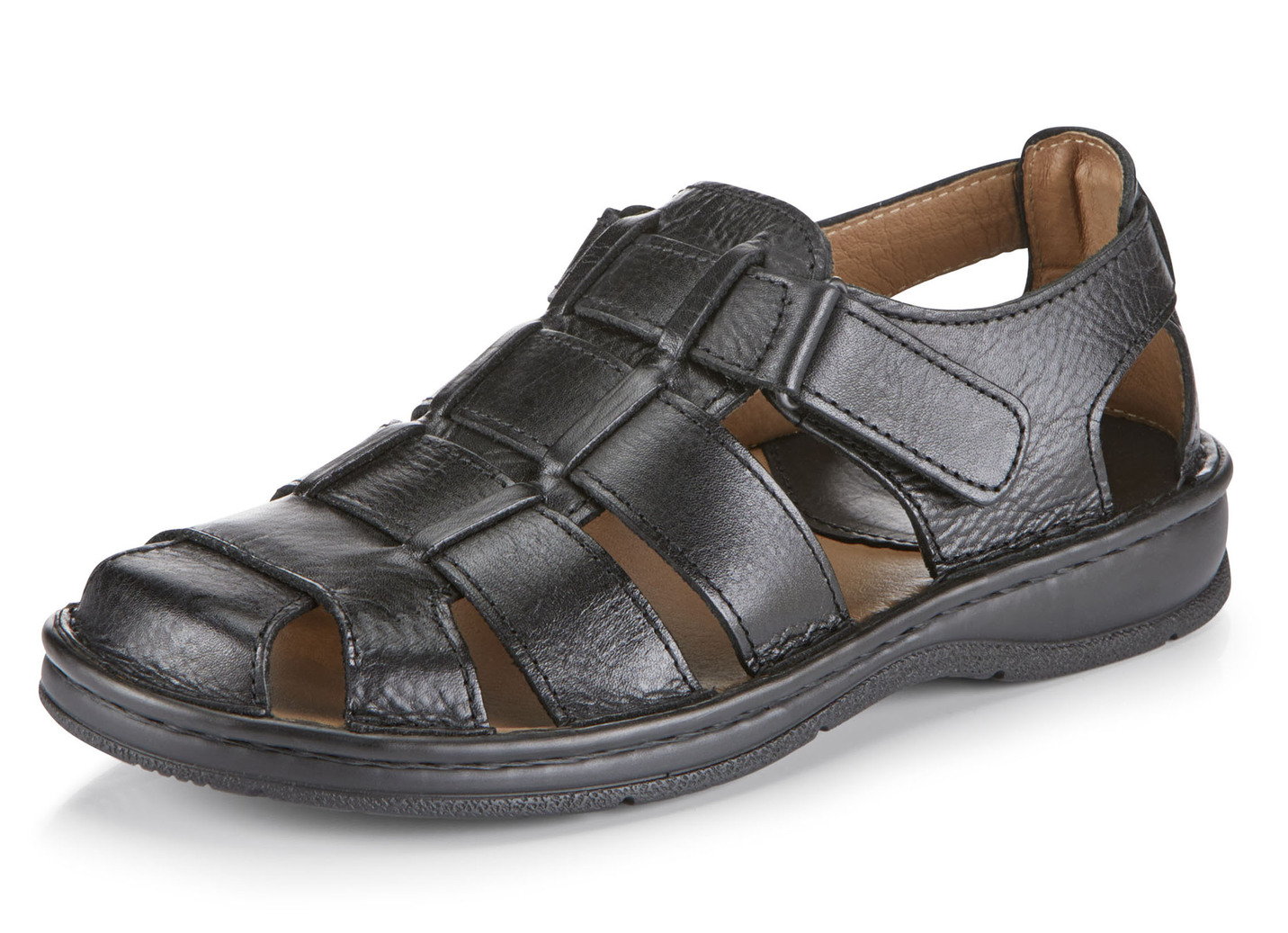 Gemini, klassische Herren-Sandalen, mit Klettverschluss, Schwarz, Größe 40 von Gemini