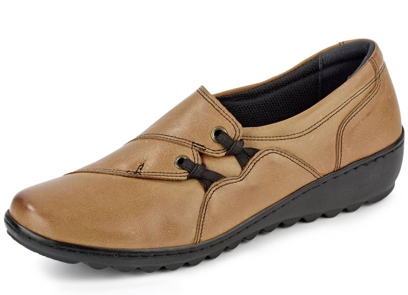 Gemini Slipper aus Rind-Nappaleder, Cognac, Größe 36 von Gemini