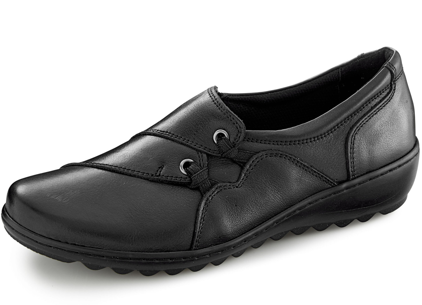 Gemini Slipper aus Rind-Nappaleder, Schwarz, Größe 36 von Gemini