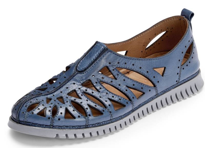 Gemini Slipper aus schattiertem Nappaleder, Blau, Größe 36 von Gemini