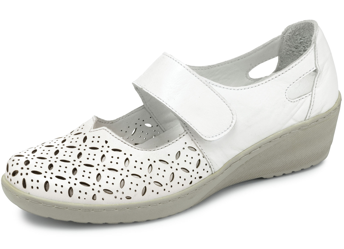 Gemini Slipper aus weichem Rindleder, Weiss, Größe 36 von Gemini