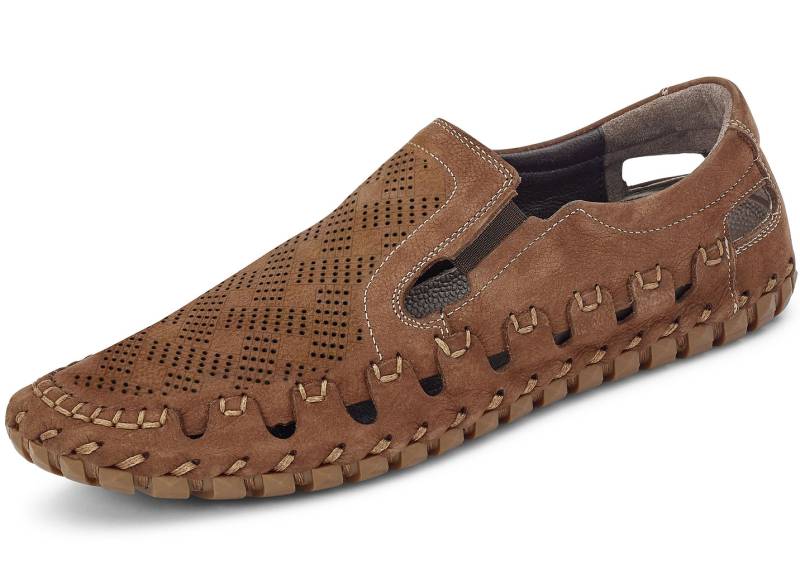 Gemini Slipper in lässigem Design, Cognac, Größe 44 von Gemini