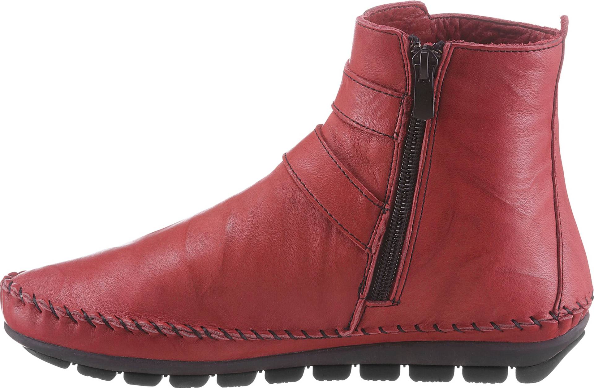 Sieh an! Damen Stiefelette rot von Gemini