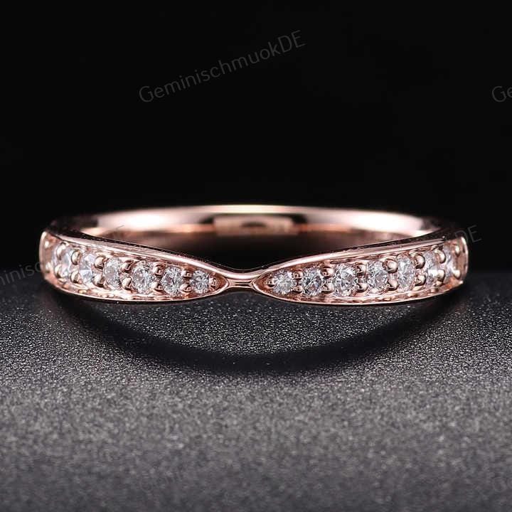Fabrik-Großhandel 1, 15 Ct Massivgold Rosegold Überzogener Ring-Rundschliff-Laborgewachsener Diamant-Ring Niedrigerer Preis Diamant-Halber von GeminischmuckDE