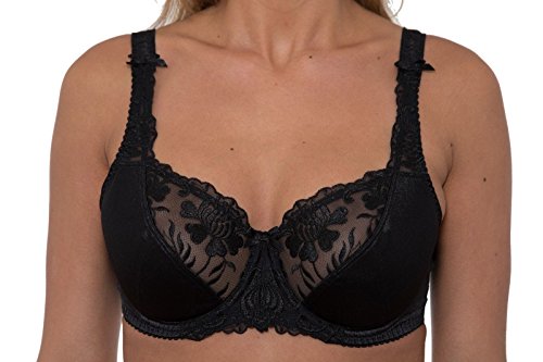 Gemm Damen BH mit Bommel, fester Kontrolle, Größe D-J, Schwarz , 75G von Gemm