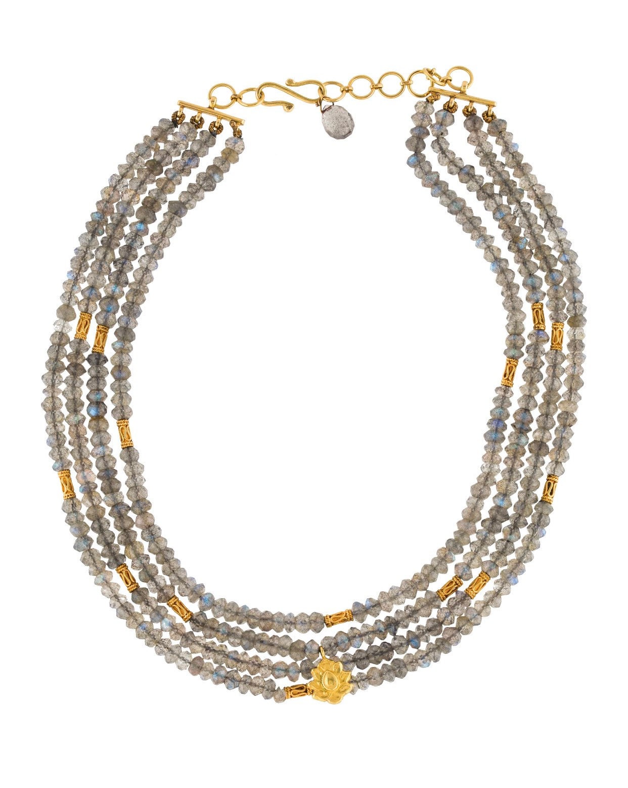 18K Gold Labradorite Multistrand Necklace 18K Gold Labradorite Multistrand Necklace von GemmaAmans