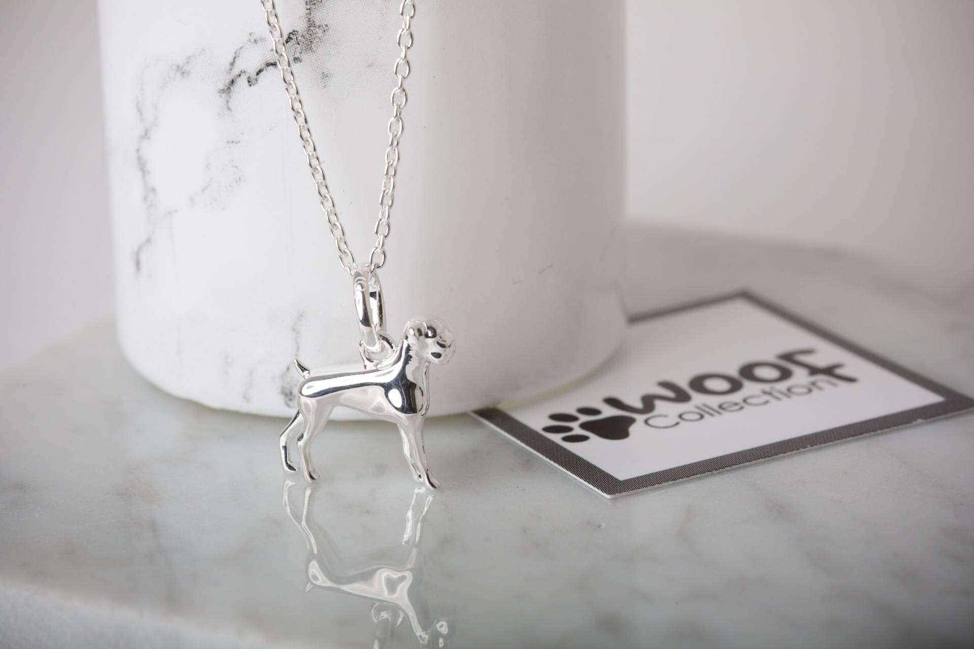 Boxer Hund Anhänger Sterling Silber Halskette, Haustier Schmuck von GemmaJJewellery
