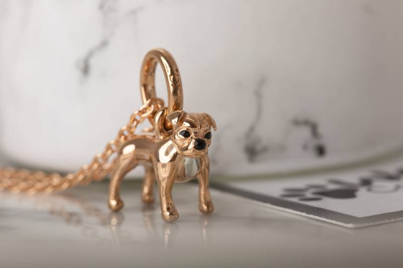 Rosegold Staffy Anhänger Vergoldete Sterlingsilber Staffordshire Bullterrier Halskette Rosegold Staffy Anhänger Vergoldete Sterlingsilber Staffordshire Bullterrier Halskette von GemmaJJewellery