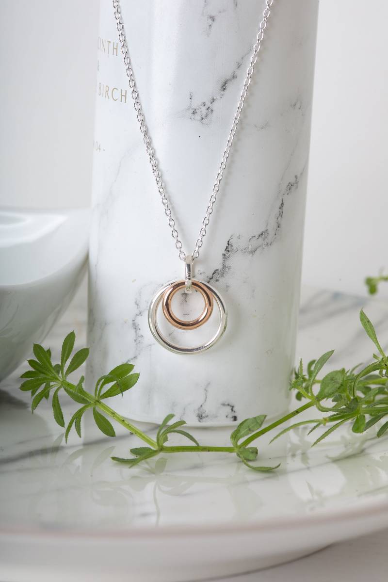 sterling Silber Rose Gold Eternity Halskette - Verstellbare Kette von GemmaJJewellery