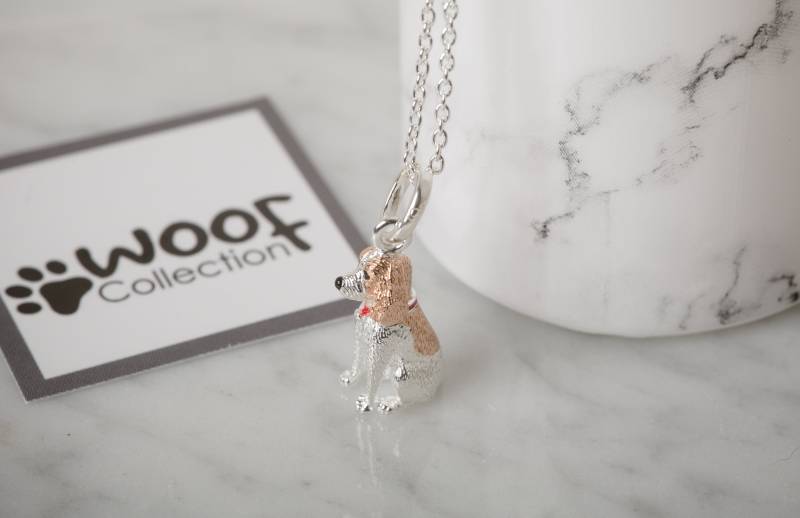 Silber & Rose Gold Spaniel Hund Anhänger Halskette Silber & Rose Gold Spaniel Hund Anhänger Halskette von GemmaJJewellery