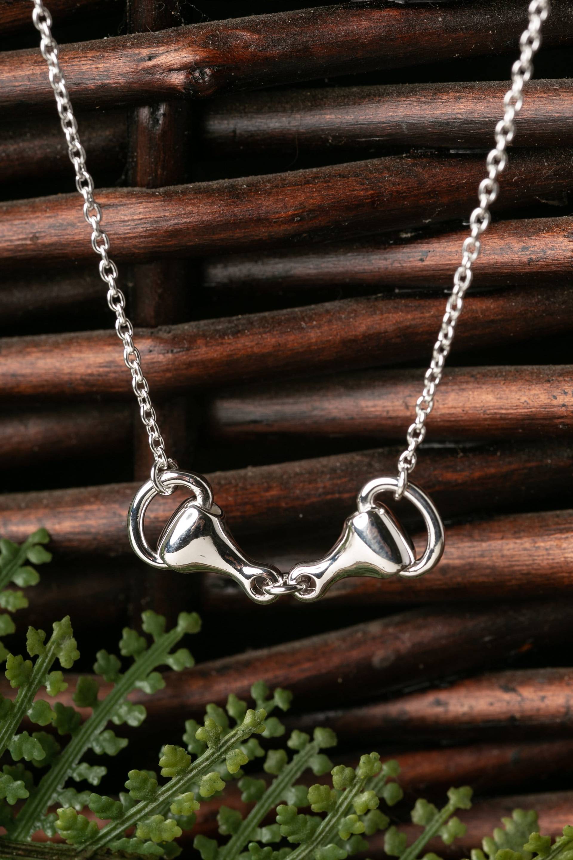 sterling Silber Trense Gebiss Halskette - Reitsport Schmuck von GemmaJJewellery