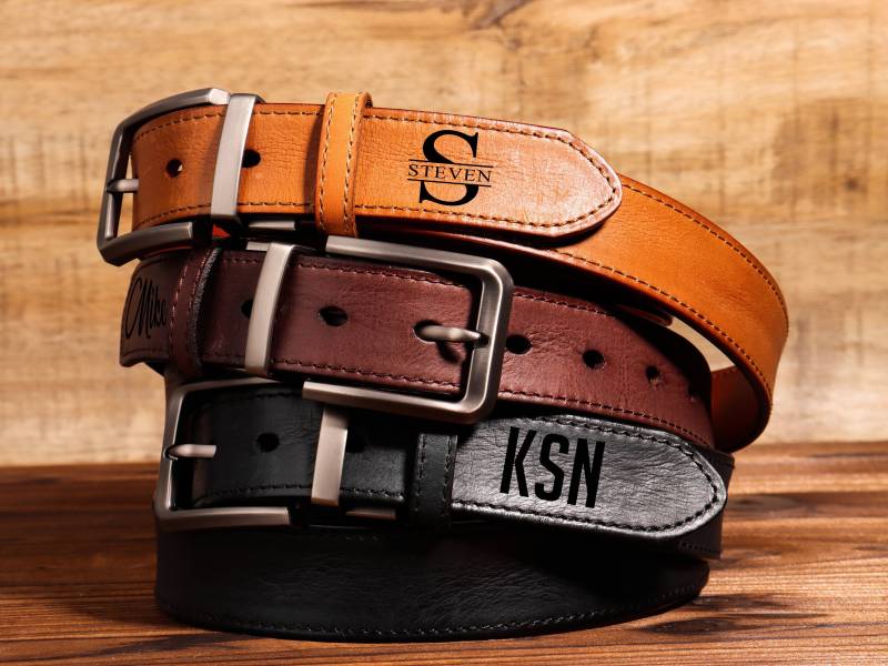 Custom Leather Belt For Dady, Father's Day Gift Boyfriend, Unique Husband, Personalized Anniversary, Handmade Custom Leather Belt For Dady, Father's Day Gift Boyfriend, Unique Husband, Personalized Anniversary, Handmade von GemmaShopStudio