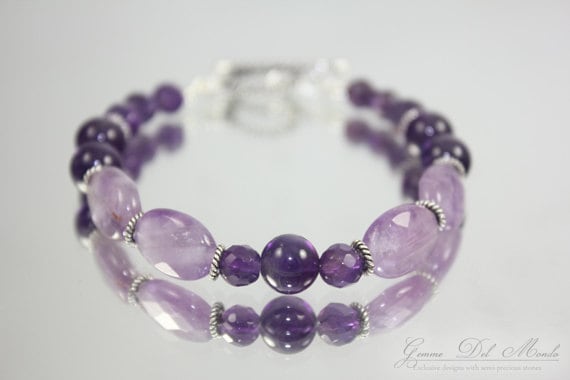 Amethyst Und Sterling Silber Armband Amethyst Und Sterling Silber Armband von GemmeDelMondo