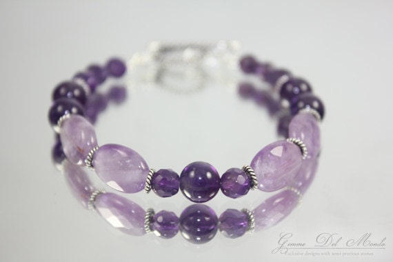 Amethyst Und Sterling Silber Armband von GemmeDelMondo