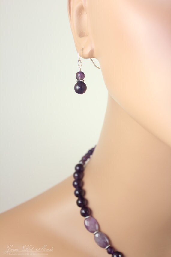 Amethyst Und Sterling Silber Ohrringe Amethyst Und Sterling Silber Ohrringe von GemmeDelMondo