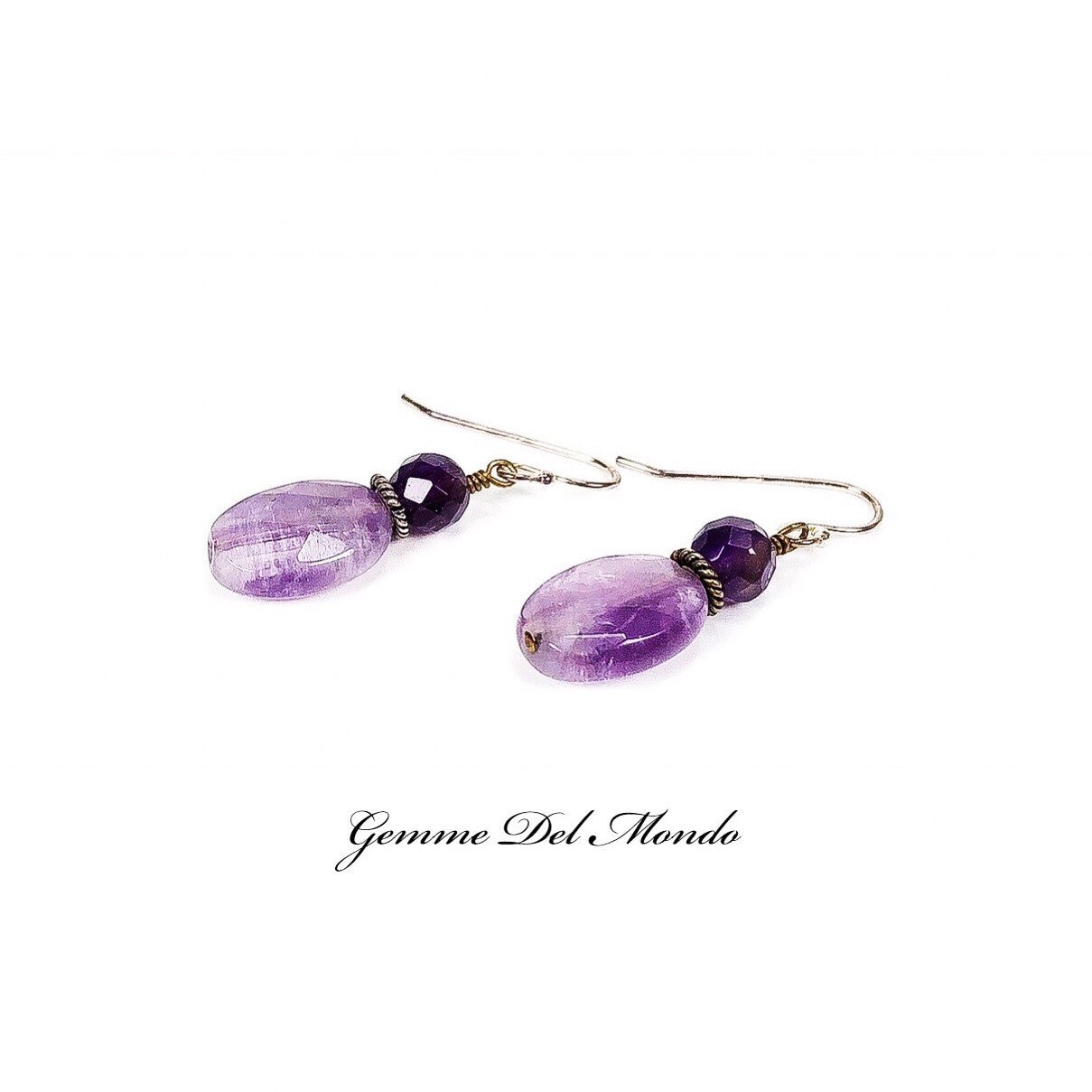 Facettierte Amethyst Und Sterling Silber Ohrringe Facettierte Amethyst Und Sterling Silber Ohrringe von GemmeDelMondo