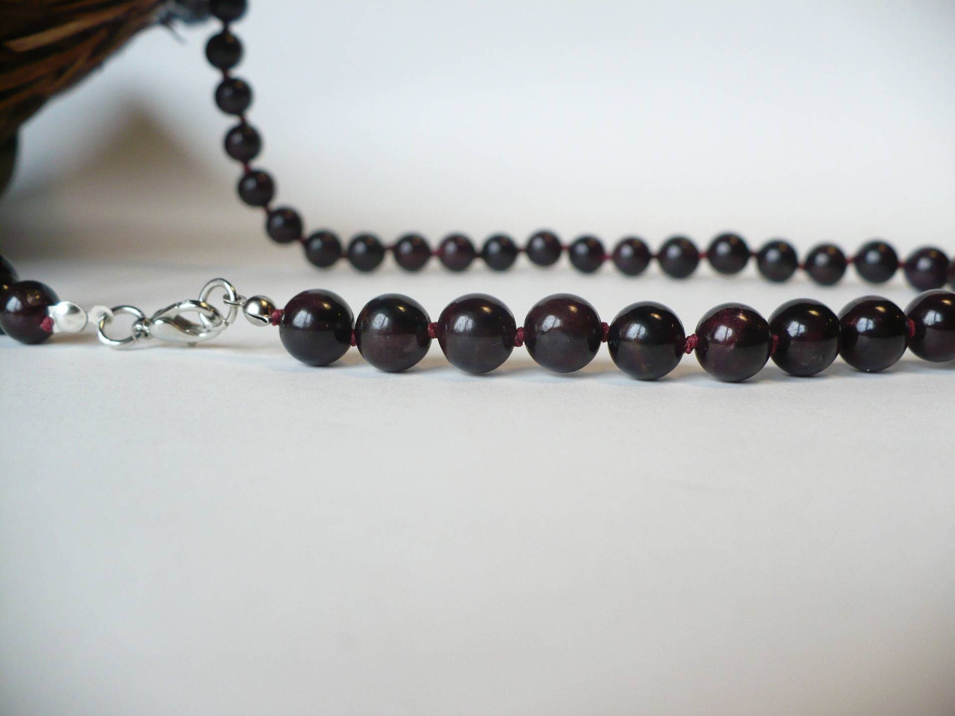 Echte Dunkelrote Granatkette | 6 Oder 8 Mm Geknotete Perlen. Mann, Frau. Natürlicher Edelstein Echte Dunkelrote Granatkette | 6 Oder 8 Mm Geknotete Perlen. Mann, Frau. Natürlicher Edelstein von GemmesEnColliers