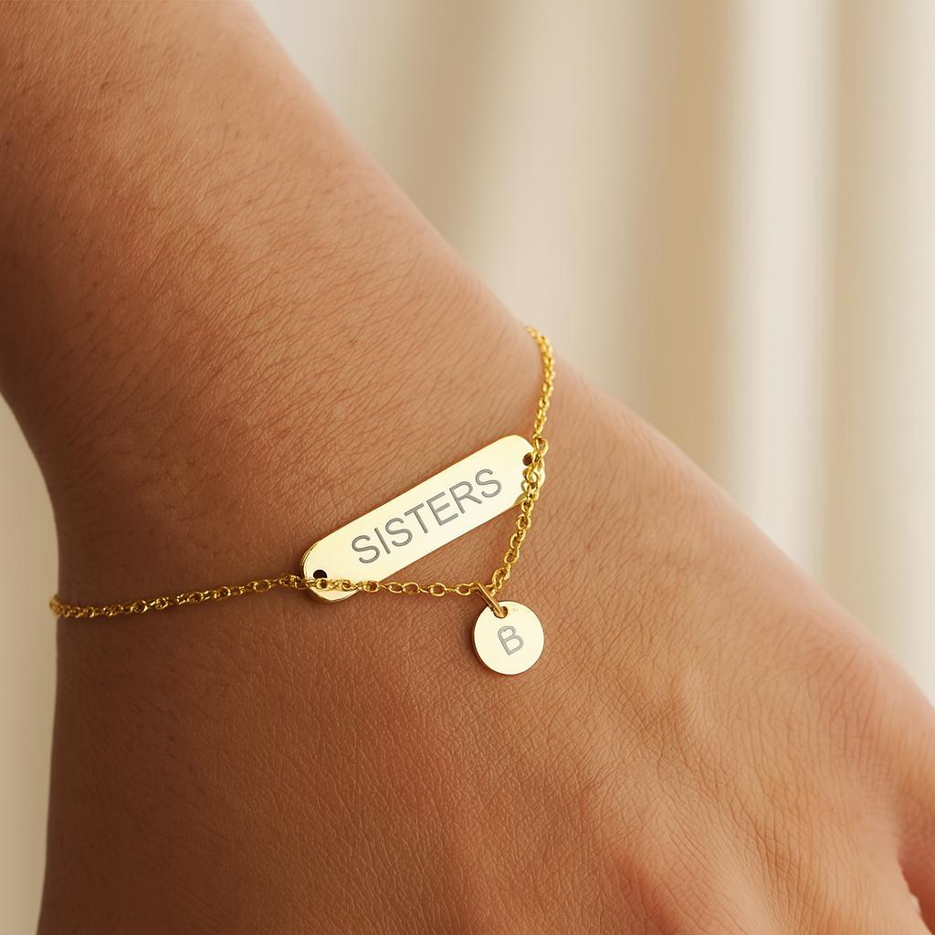 Benutzerdefinierte Schwester Name Armband Geburtstagsgeschenke Familie Mutter Tante Geschenke Gravur Personalisierte von Gemnotic