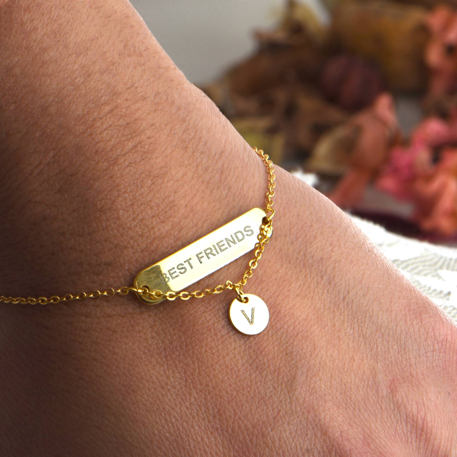 Bester Freund Armband Geschenkidee Schmuck Geburtstagsgeschenk Bff Freundschaftsarmband Gravur Schwester Geschenke von Gemnotic