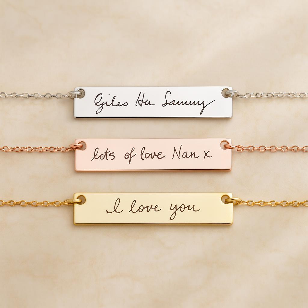 Handschrift Halskette Benutzerdefinierte Schmuck Einzigartige Geschenke Für Freunde Signatur Mom Geschenk Gedenkstätte Andenken von Gemnotic