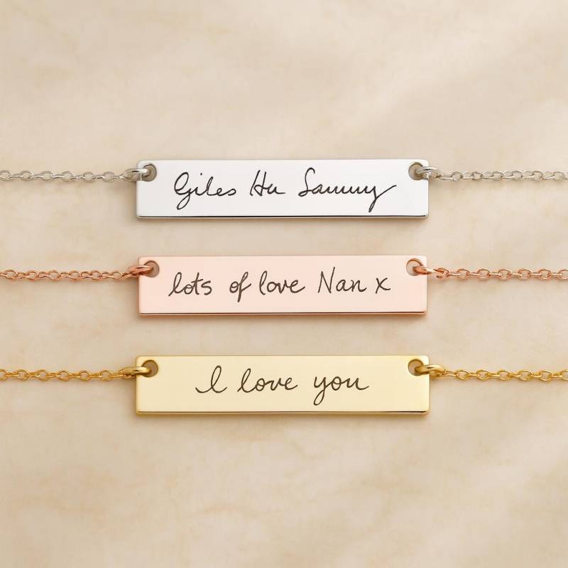 Handschrift Halskette Benutzerdefinierte Schmuck Einzigartige Geschenke Für Freunde Signatur Mom Geschenk Gedenkstätte Andenken von Gemnotic