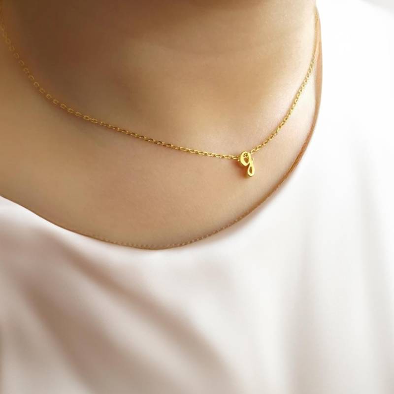 Kinder Kursive Kleinbuchstaben Halskette, Personalisierte Blumenmädchen Geschenk, Schmuck, Kinderschmuck, Mädchen Halskette von Gemnotic