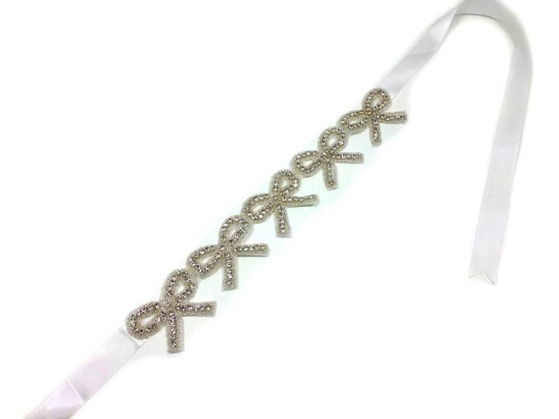 Crystal Strass Bögen Stirnband. Schleifenband Kristalle Brautstirnband, Elegante Schärpe, Glitzernde Hochzeitskleid Schärpe Crystal Strass Bögen Stirnband. Schleifenband Kristalle Brautstirnband, Elegante Schärpe, Glitzernde Hochzeitskleid Schärpe von GemoftheGarden