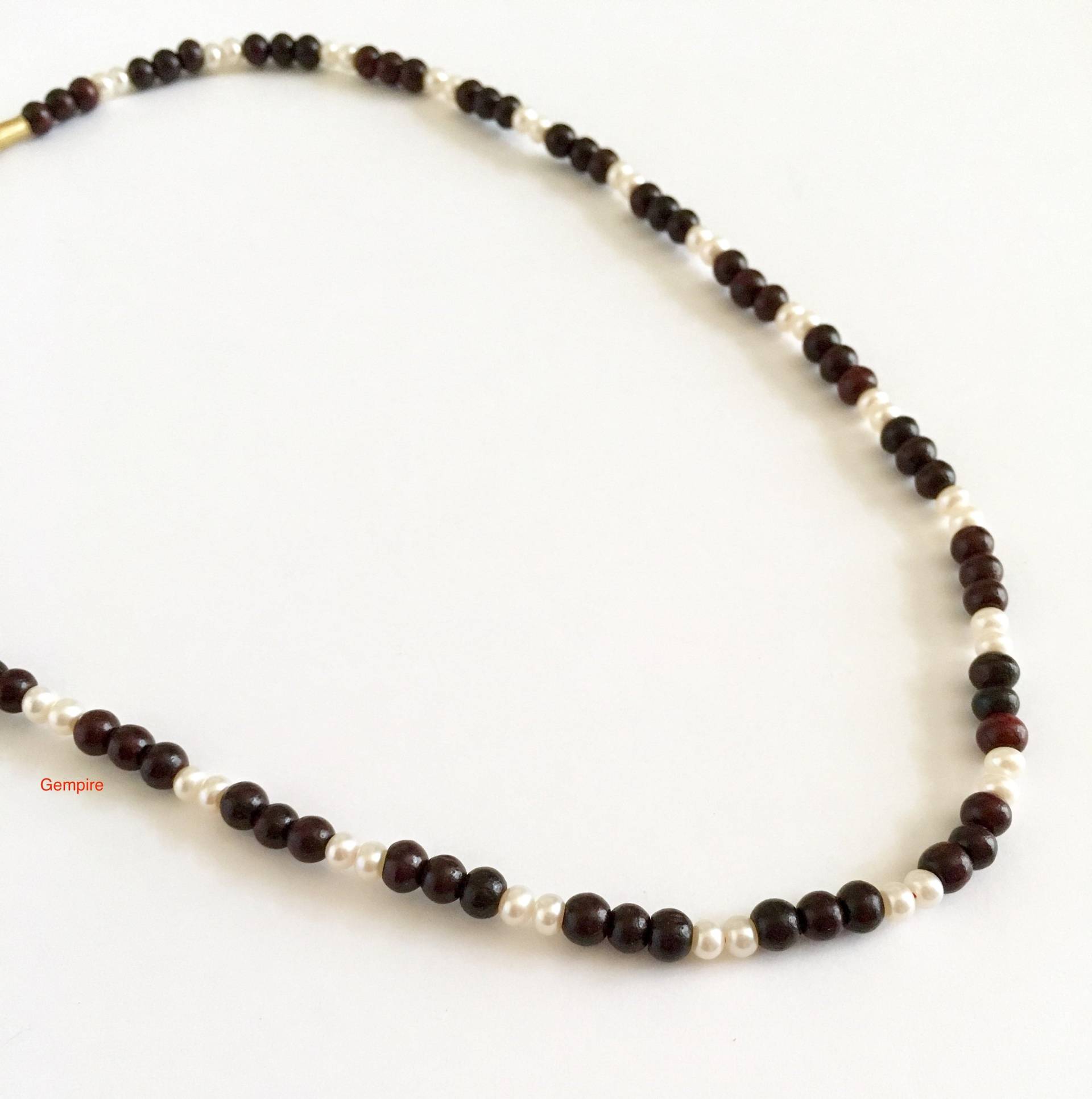 Perlen - Und Palisander-Halskette, Holzperlenkette, Rote Perlenkette, Herren-Halskette, Damenperlen-Halskette, Herrenschmuck Geschenk Boho-Halskette Perlen - Und Palisander-Halskette, Holzperlenkette, Rote Perlenkette, Herren-Halskette, Damenperlen-Halskette, Herrenschmuck Geschenk Boho-Halskette von GempireIN