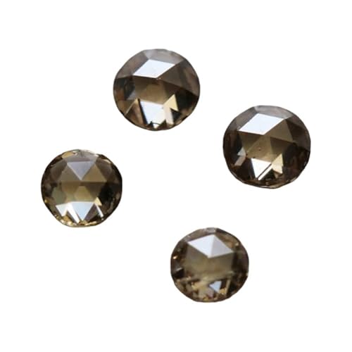 Damen-Diamant im hellen Champagner-Rosenschliff, seltener, natürlicher, wunderschöner, locker facettierter Diamant, 1 Stück Diamant im Rosenschliff für Schmuck – PDD549, Name: C) 2,6 mm, H – 1,1 mm von Gems For Jewels