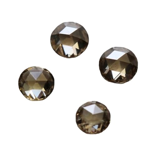 Damen-Diamant im hellen Champagner-Rosenschliff, seltener, natürlicher, wunderschöner Diamant mit losen Facetten, 1 Stück Diamant im Rosenschliff für Schmuck – PDD549, Name: A) 2,7 mm, H – 1,3 mm von Gems For Jewels