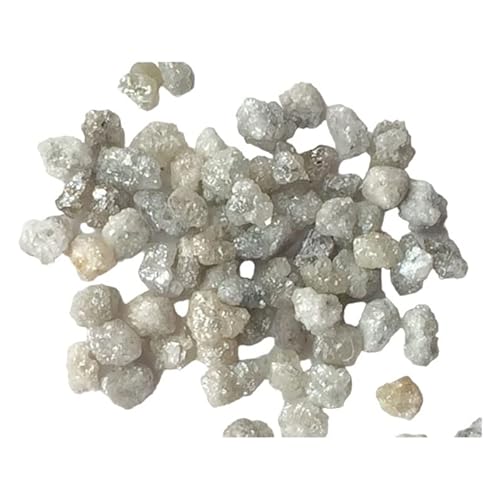 Gems For Jewels 2–5 mm funkelnder grauer Rohdiamant, grauer Rohdiamant, ungeschliffener Diamant, grauer Diamant, lose Diamanten für Schmuck (1 ct bis 100 ct Optionen), 2–5 mm, 1 ct von Gems For Jewels