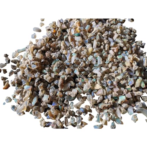 Gems For Jewels 5–8 mm große äthiopische Opal-Rohsteine für Damen, rohe Opal-Edelsteine, natürliche lose raue Feueropal-ungebohrte Steine (10 Stück bis 100 Stück Optionen) – DGA96, 20 Stück von Gems For Jewels