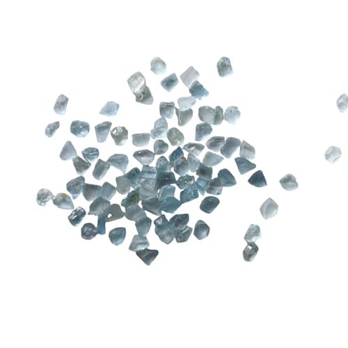 Gems For Jewels 7–8 mm große blaue Topas-Rohsteine für Damen, rohe blaue Topas-Edelsteine, natürliche lose raue blaue Topas-ungebohrte Steine (Optionen: 5 Stück bis 10 Stück) – DGA98, 10 Stück von Gems For Jewels