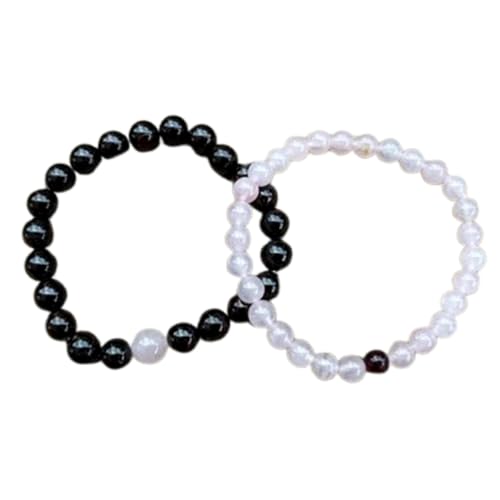 Gems_Hub Granat & Rosenquarz, 6 mm, runde, glatte Perlen, Liebes- und Freundschafts-Kombi-Armband-Set für Fernbeziehungen – Paarbeziehung, 6 Zoll, dehnbare Armbänder-Set | FIZA_CPL_123_6 Gems_Hub Granat & Rosenquarz, 6 mm, runde, glatte Perlen, Liebes- und Freundschafts-Kombi-Armband-Set für Fernbeziehungen – Paarbeziehung, 6 Zoll, dehnbare Armbänder-Set | FIZA_CPL_123_6 von Gems_Hub