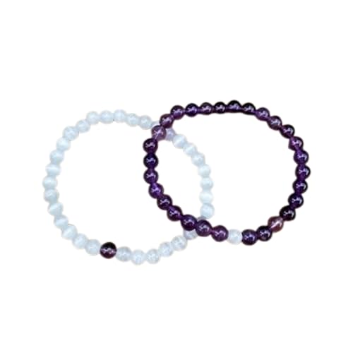 Gems_Hub Mondstein und Amethyst, 6 mm, runde, glatte Perlen, Liebes- und Freundschafts-Kombi-Armband-Set für Fernbeziehungen – Paarbeziehung, 6,5 Zoll, dehnbares Armband-Set | FIZA_CPL_215_6.5 Gems_Hub Mondstein und Amethyst, 6 mm, runde, glatte Perlen, Liebes- und Freundschafts-Kombi-Armband-Set für Fernbeziehungen – Paarbeziehung, 6,5 Zoll, dehnbares Armband-Set | FIZA_CPL_215_6.5 von Gems_Hub
