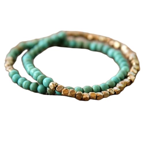 Gems_Hub Türkis und Pyrit, 4 mm, runde, glatte Perlen, Liebes- und Freundschaftsarmband-Set für Fernbeziehungen – Paarbeziehung, 15,2 cm, dehnbare Armbänder, Set | FIZA_CPL_303_6 Gems_Hub Türkis und Pyrit, 4 mm, runde, glatte Perlen, Liebes- und Freundschaftsarmband-Set für Fernbeziehungen – Paarbeziehung, 15,2 cm, dehnbare Armbänder, Set | FIZA_CPL_303_6 von Gems_Hub