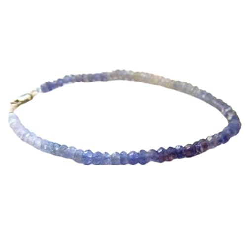 Gems_Hub Vergoldetes Armband mit blauen facettierten Iolith-Perlen – Rondelle 3 mm – 17,8 cm verstellbar – für Damen und Herren | FIZA_LINK_03871, 7 inch, Messing Edelstein Messing Edelstein Iolith Gems_Hub Vergoldetes Armband mit blauen facettierten Iolith-Perlen – Rondelle 3 mm – 17,8 cm verstellbar – für Damen und Herren | FIZA_LINK_03871, 7 inch, Messing Edelstein Messing Edelstein Iolith von Gems_Hub