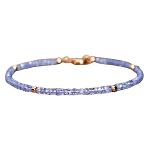 Gems_Hub Vergoldetes Armband mit blauen facettierten Tansanit-Perlen – Rondelle 3 mm – 17,8 cm verstellbar – für Damen und Herren | FIZA_LINK_06349, 7 inch, Messing Edelstein Messing Edelstein Gems_Hub Vergoldetes Armband mit blauen facettierten Tansanit-Perlen – Rondelle 3 mm – 17,8 cm verstellbar – für Damen und Herren | FIZA_LINK_06349, 7 inch, Messing Edelstein Messing Edelstein von Gems_Hub