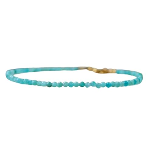 Gems_Hub Vergoldetes Armband mit blauen facettierten russischen Amazonit-Perlen, rund, 3 mm, 17,8 cm, verstellbar, für Damen und Herren | FIZA_LINK_06008, 7 inch, Messing Edelstein Messing Edelstein Gems_Hub Vergoldetes Armband mit blauen facettierten russischen Amazonit-Perlen, rund, 3 mm, 17,8 cm, verstellbar, für Damen und Herren | FIZA_LINK_06008, 7 inch, Messing Edelstein Messing Edelstein von Gems_Hub